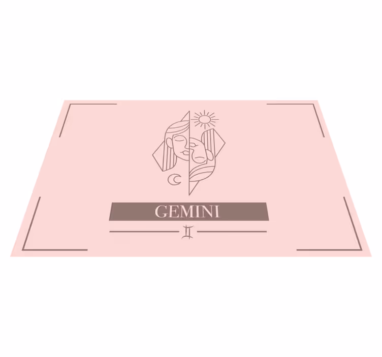 Set de table signe du zodiaque Gémeaux rose - TenStickers