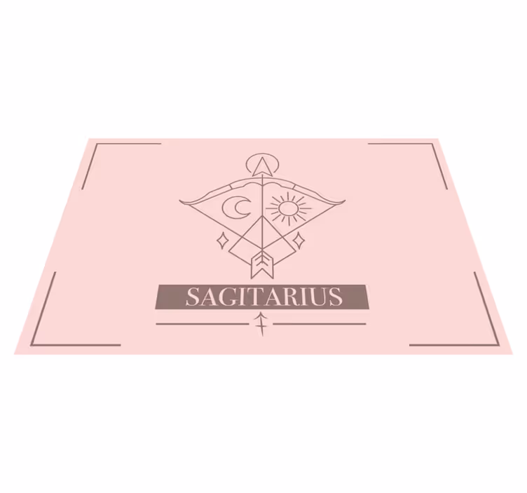 Set de table signe du zodiaque Sagittaire rose - TenStickers