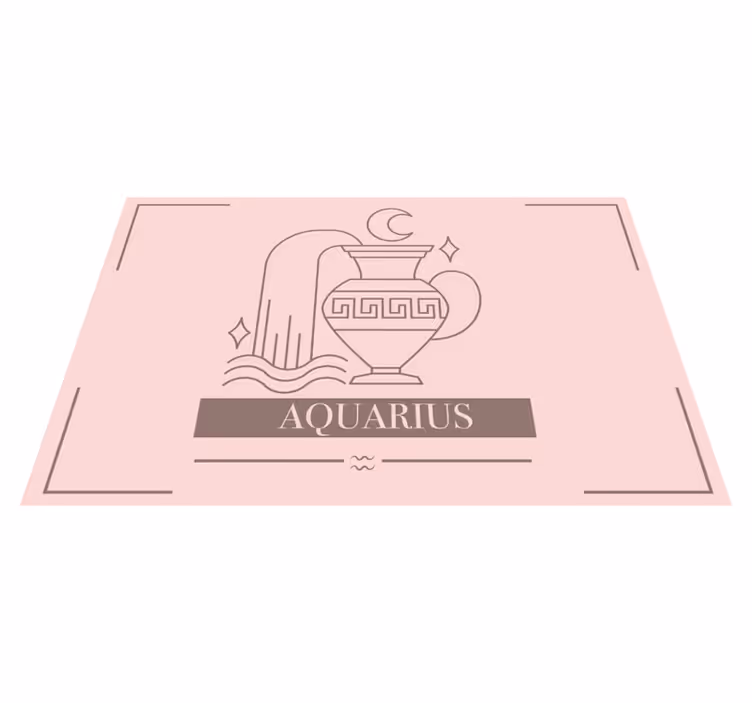Set de table signe du zodiaque Verseau rose - TenStickers