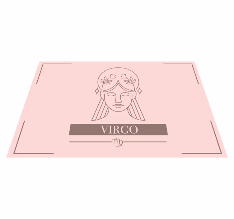 Set de table signe du zodiaque Vierge rose - TenStickers