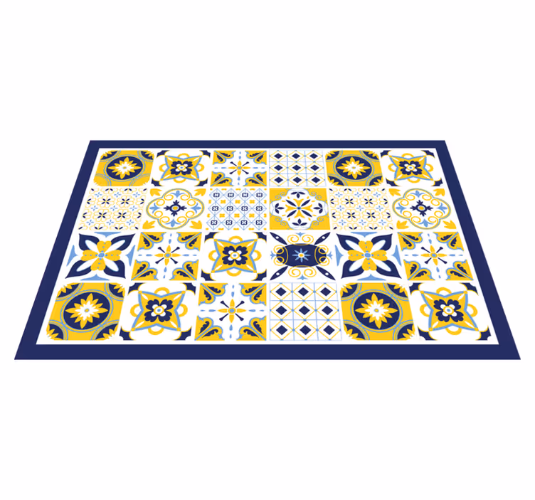 Set de table motifs de carreaux colorés - TenStickers