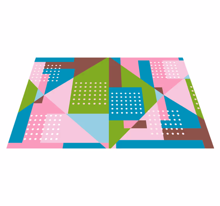 Set de table moderne idée géométrique vibrante - TenStickers