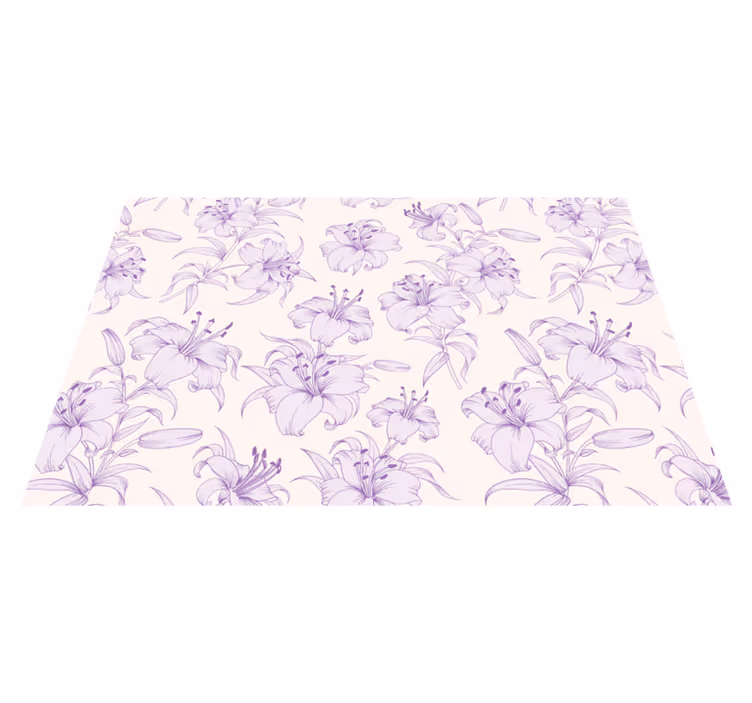 Set de table motif floral de lys - TenStickers
