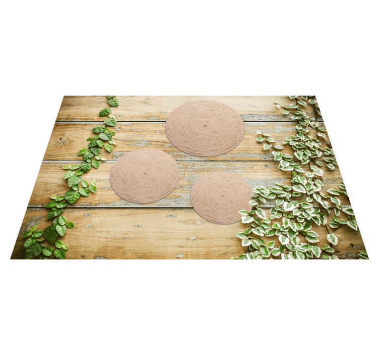 Set de table moderne et sous-verres naturels - TenStickers