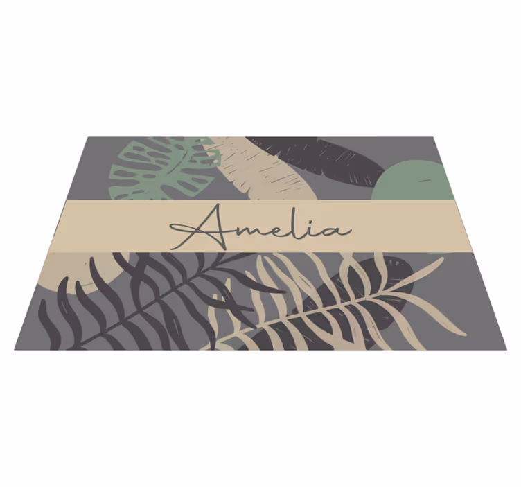 Set de table avec prénom jungle style boho - TenStickers