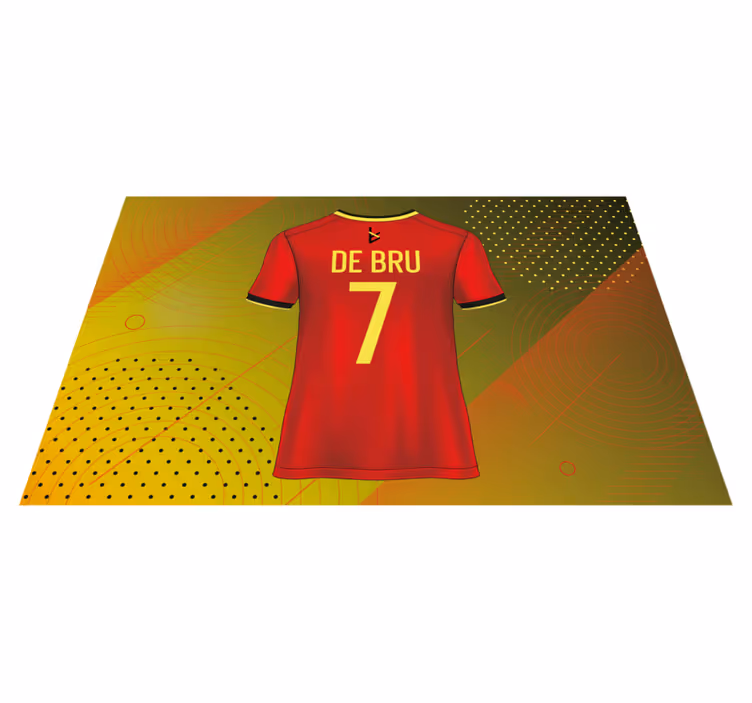 Set de table design nom maillot belgique - TenStickers