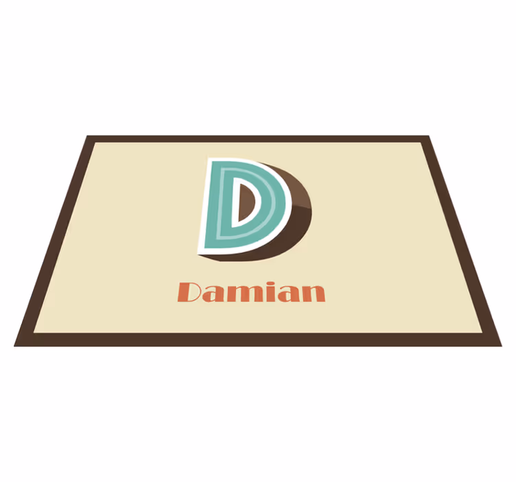 Set de table design nom Lettre 3D - TenStickers
