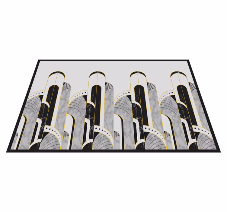 Set de table Art Déco motif gris et noir - TenStickers