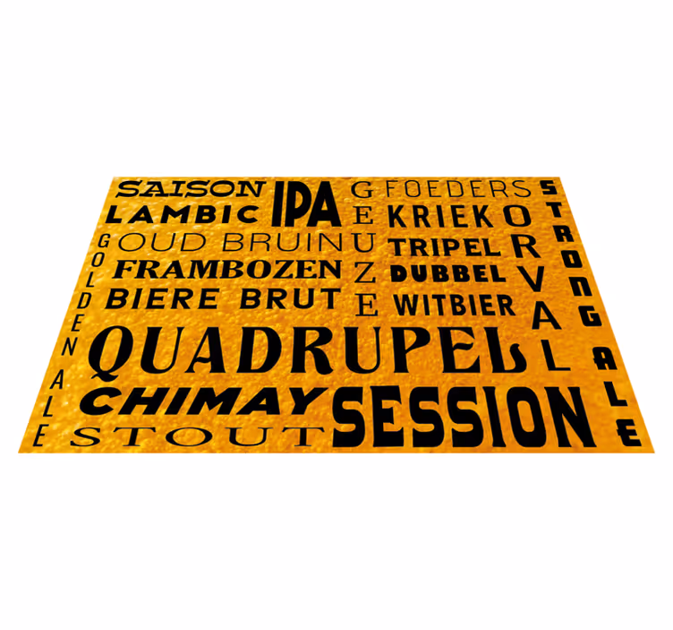 Set de table rectangulaire bières belges - TenStickers