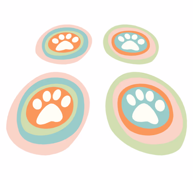 Set de table pour gamelle patte de chien - TenStickers