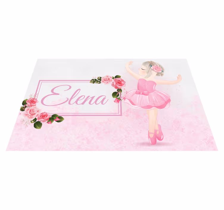 Set de table rose nom danseuse de ballet - TenStickers