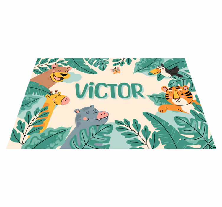 Set de table nom animaux de la jungle - TenStickers