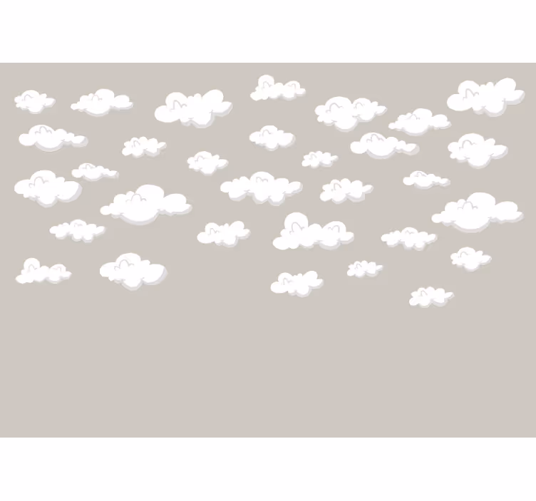 Tapisserie pour chambre bébé modèle de nuages - TenStickers