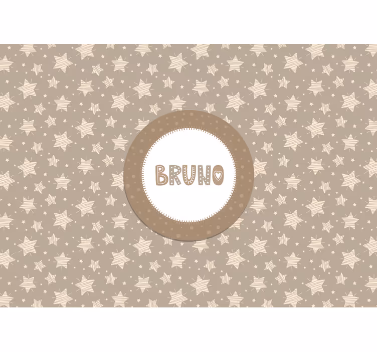 Tapisserie pour chambre bébé étoiles rayées - TenStickers
