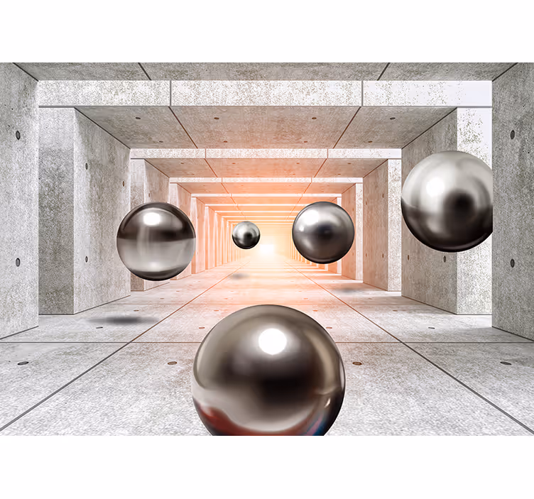 Papier peint 3d tunnel futuriste - TenStickers