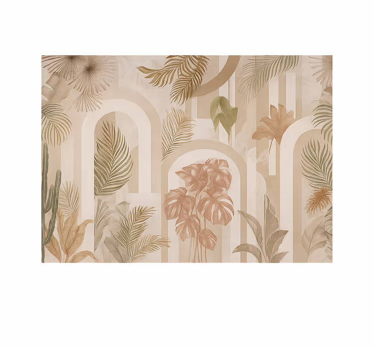 Tapisserie salon conception d'arches de jungle - TenStickers