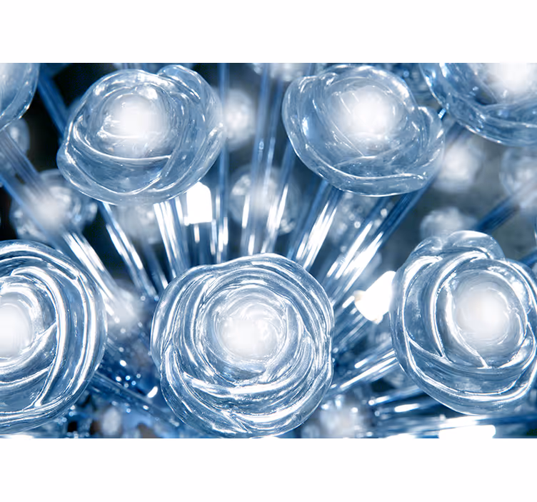 Tapisserie salon formes lumineuses abstraites en spirale - TenStickers