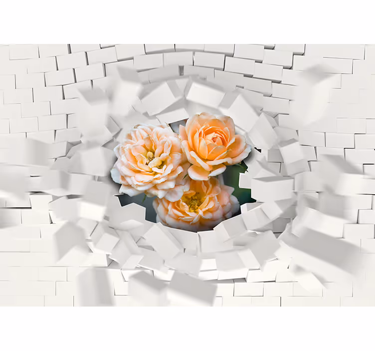 Tapisserie 3d effet 3d floral explosif - TenStickers