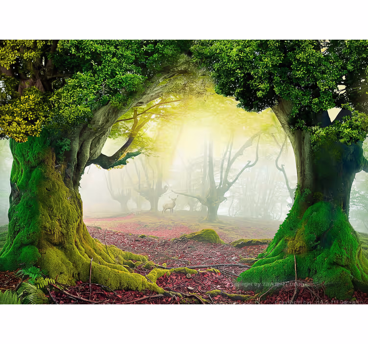 Papier peint nature porte de la forêt éternelle - TenStickers