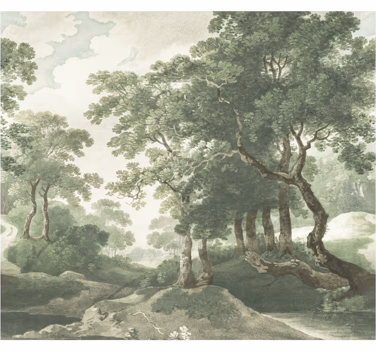 Papier peint forêt nature classique intemporelle - TenStickers