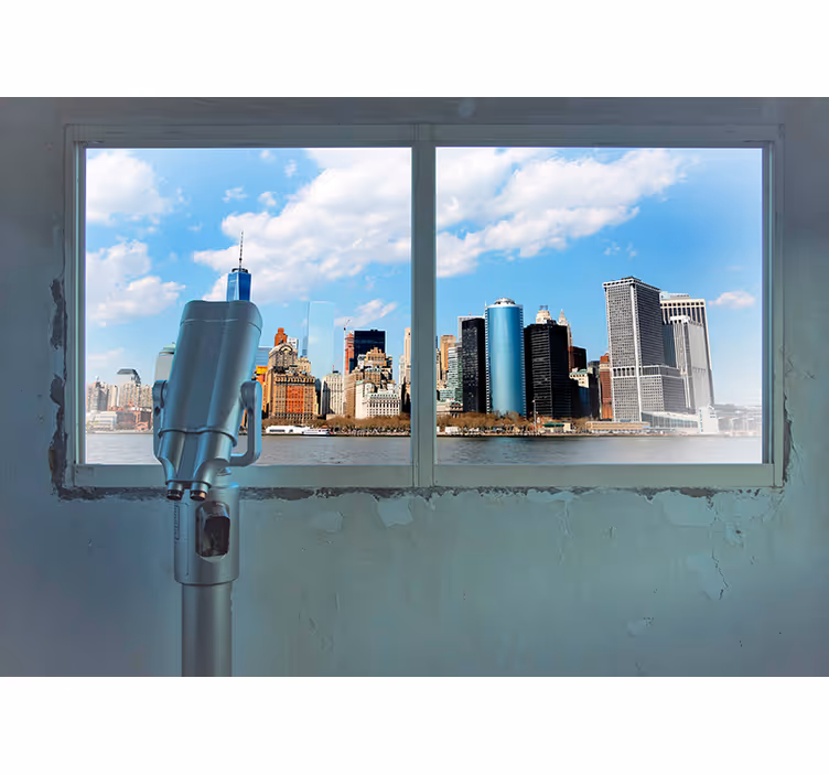 Tapisserie villes et pays vue sur les toits de la ville - TenStickers