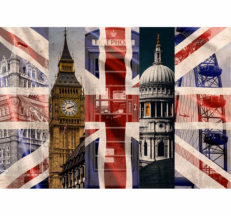 Murale murale union jack londres - TenStickers