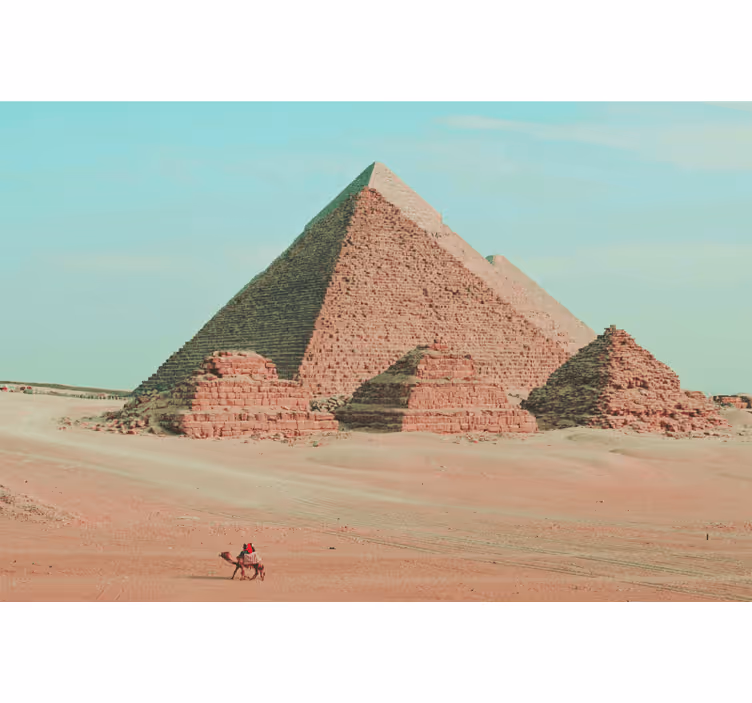 Tapisserie désert photographie esthétique pyramides - TenStickers