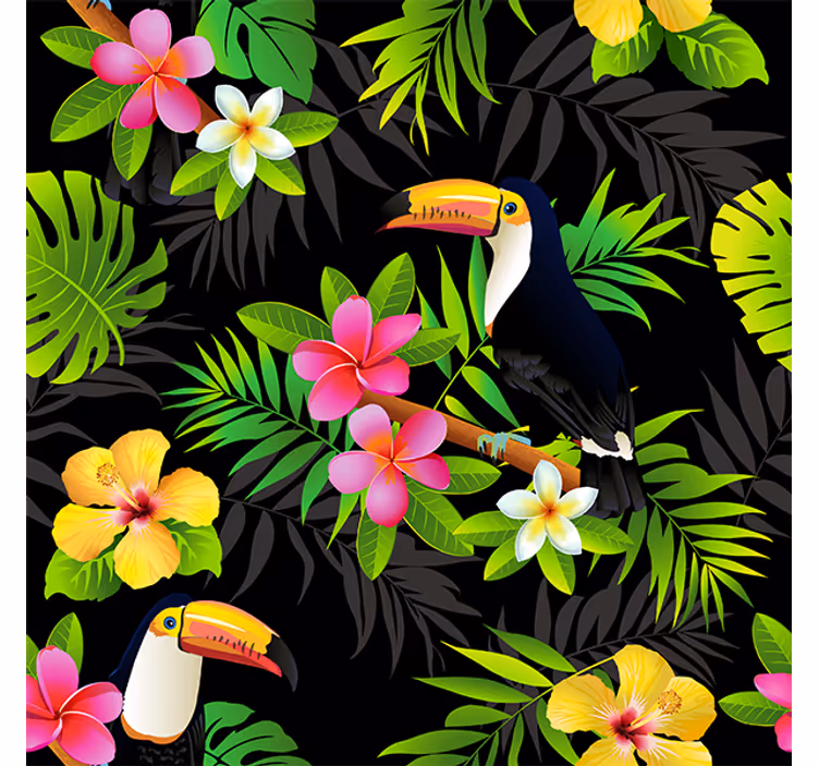 Tapisserie jungle vinyle pour meubles plantes jungle - TenStickers