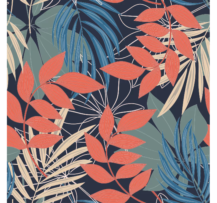 Tapisserie jungle motif faune et flore moderne élégante - TenStickers