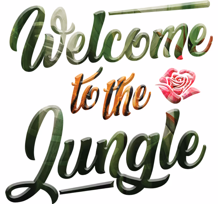 Tapisserie jungle bienvenue dans la jungle - TenStickers