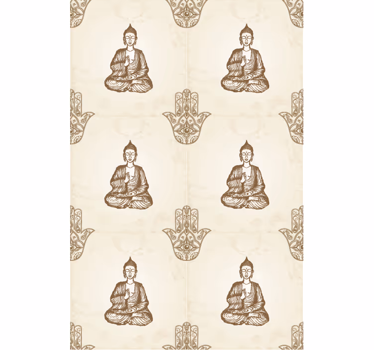 Tapisserie bouddha symbole de la main de hamsa - TenStickers