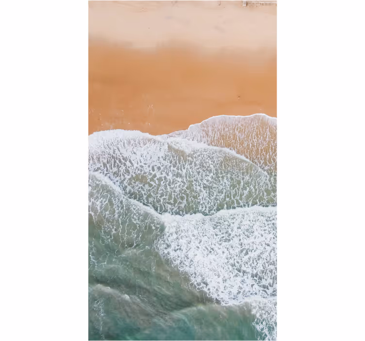 Tapisserie salle de bain mer avec grosses vagues - TenStickers