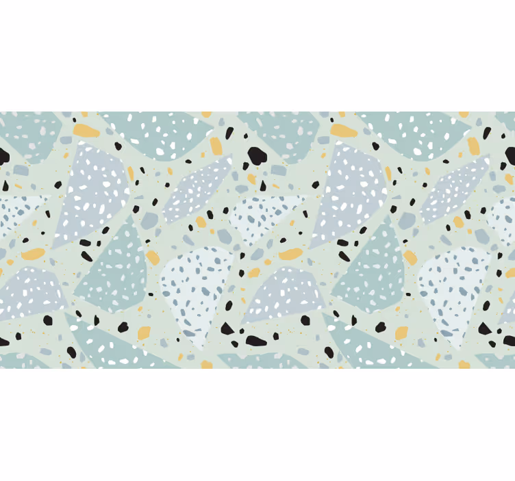 Tapisserie salle de bain terrazzo géométrique - TenStickers