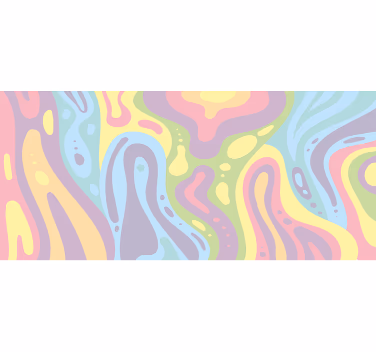 Tapisserie salle de bain effet lampe à lave coloré - TenStickers