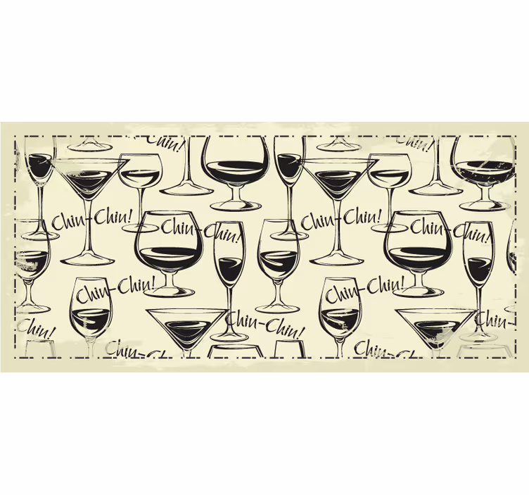 Tapisserie cuisine verres à vin - TenStickers