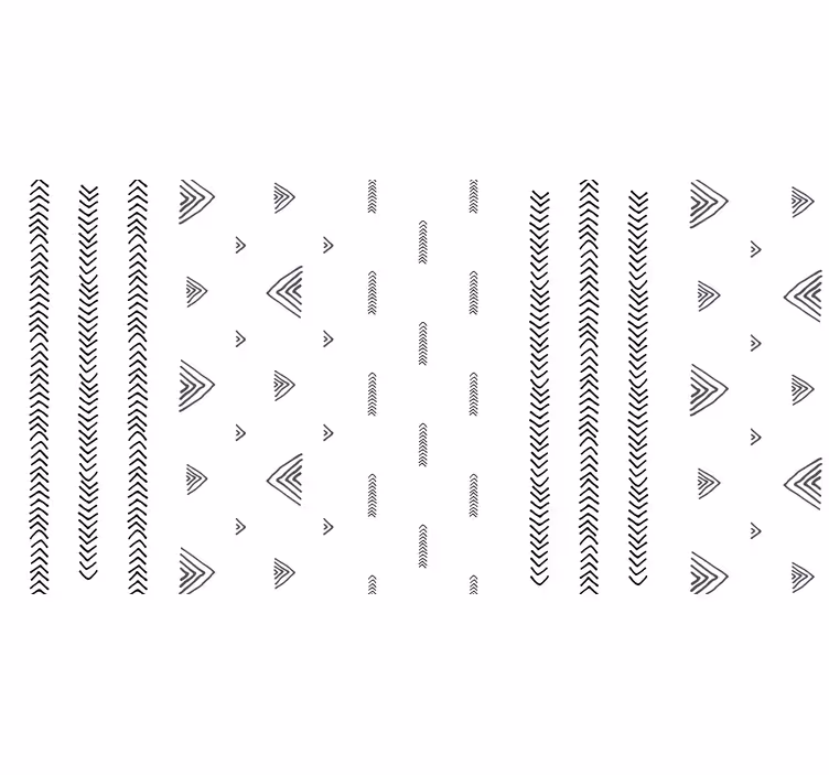 Tapisserie blanc rayures nordiques noir et blanc - TenStickers