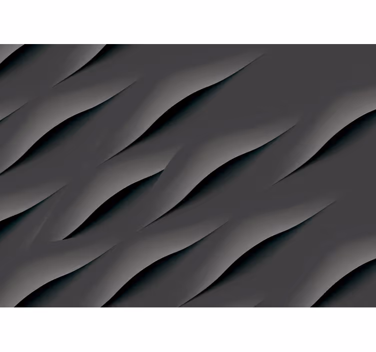 Tapisserie gris motifs vagues abstraites - TenStickers