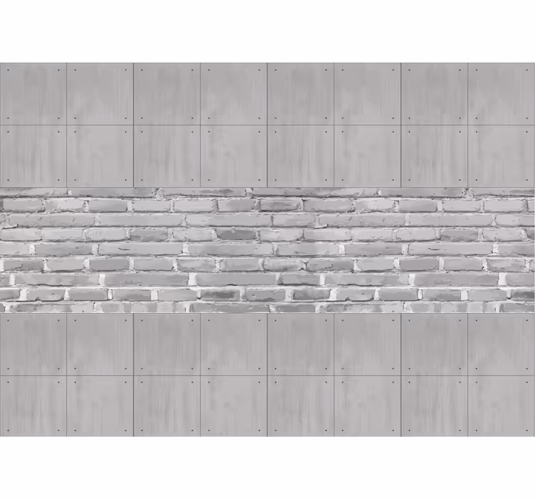 Tapisserie gris panneaux en béton - TenStickers