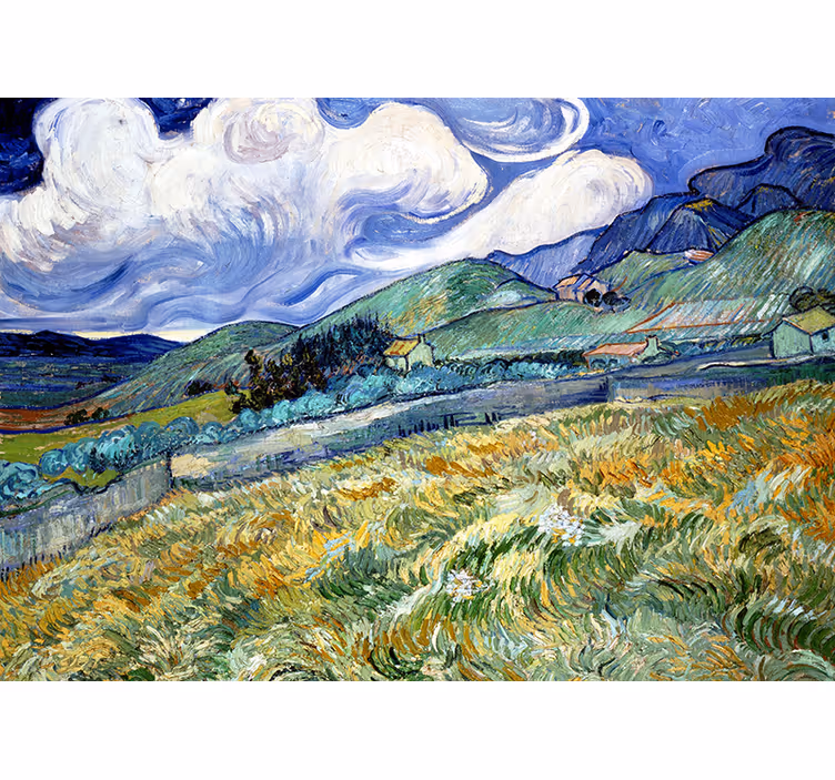 Tapisserie couloir iris de van gogh artistique - TenStickers