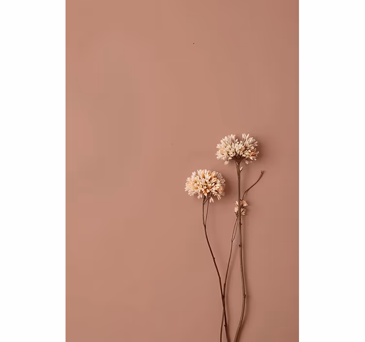 Tapisserie entrée fleurs séchées - TenStickers