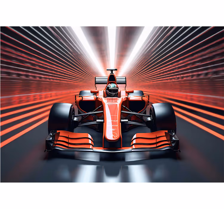 Tapisserie rouge formule 1 - TenStickers