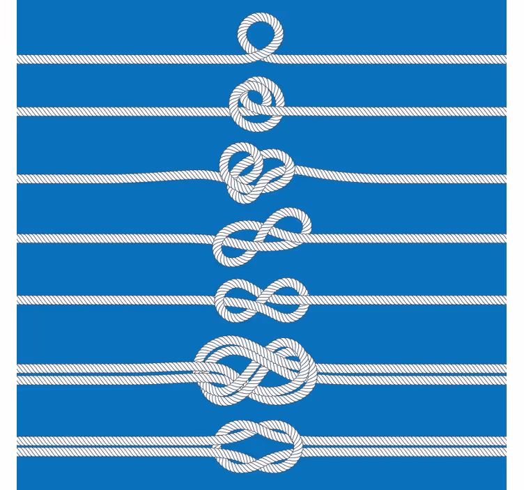 Tapisserie bleu nœuds marins - TenStickers