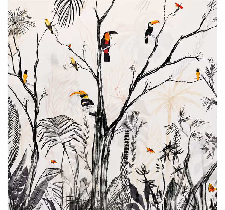 Tapisserie jungle tropicale - TenStickers