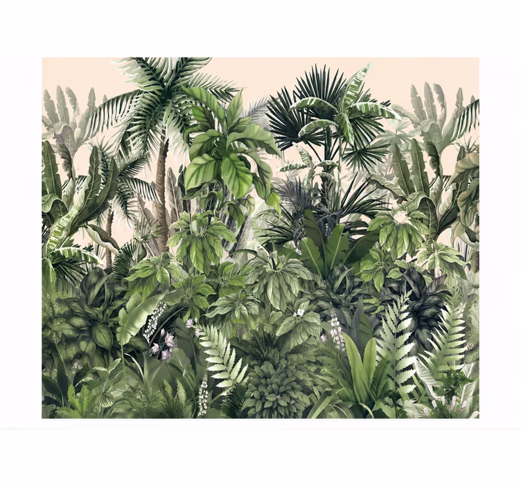 Papier peint nature jungle tropicale épaisse - TenStickers
