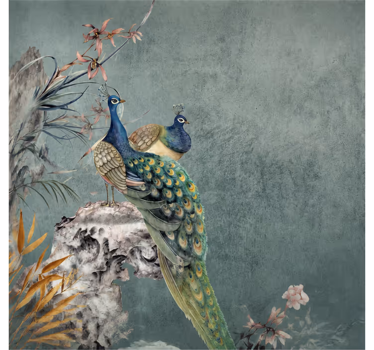Tapisserie jungle oiseaux - TenStickers