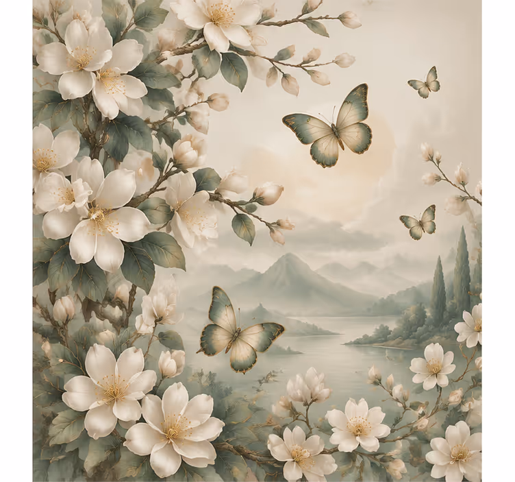 Papier peint nature papillon - TenStickers