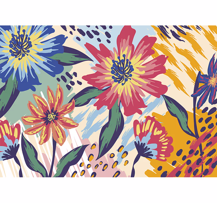 Tapisserie fleur éclat floral - TenStickers