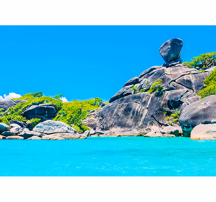 Tapisserie paysage vue maritime tropicale - TenStickers