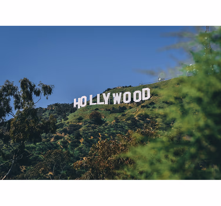 Tapisserie villes et pays paysage de hollywood - TenStickers