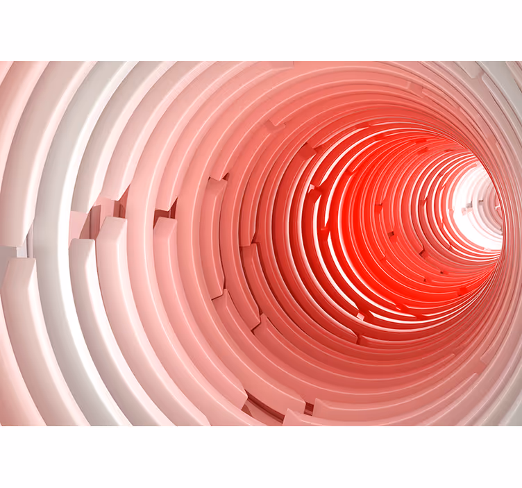 Papier peint 3d design tunnel spiralé - TenStickers